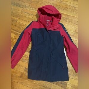 NWT Tommy Hilfiger Black & Red Hooded 3-in-1 Full Zip Jacket - Women’s Size S